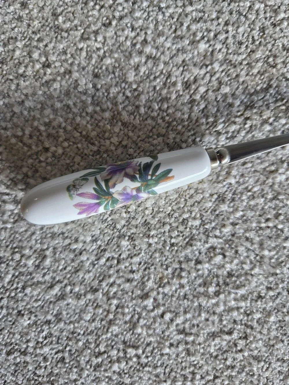 Portmeirion Botanic Garden Set of 6 Pastry Dessert Forks Porcelain Handle Box
